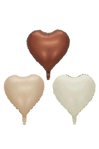 AyfaStore 6 Years Old Retro Beige Age Balloon Latte Beige Coffee Heart Retro Birthday Age Balloon Set