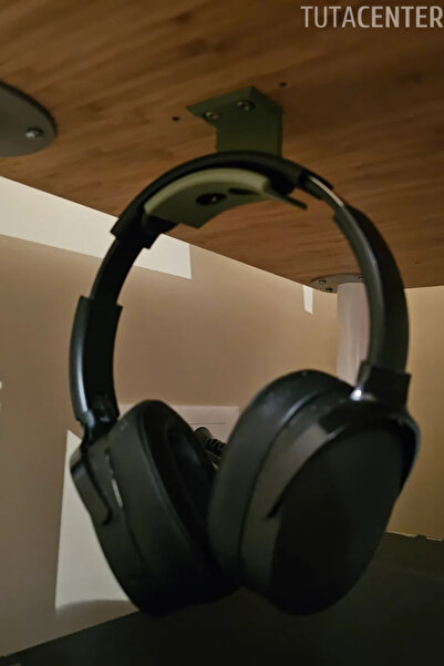 TUTACENTER حامل معلق لسماعات الرأس تحت المكتب، وشماعة سماعة رأس للكمبيوتر، وشماعة سماعة رأس مخفية