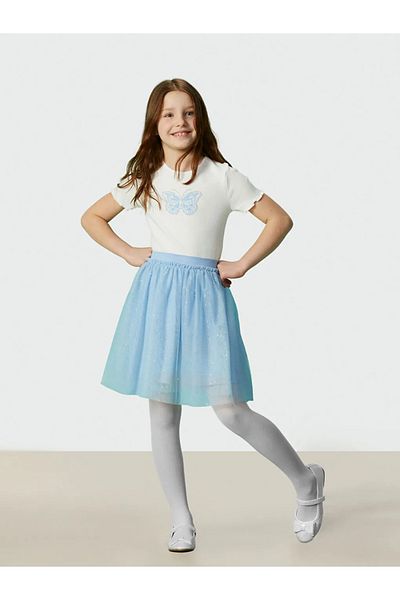 LC Waikiki Fusta tutu pentru fetiță, albastră, cu talie elastică LCW Kids