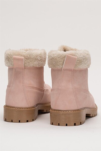 Liger Kürklü Kadın Bot PEMBE