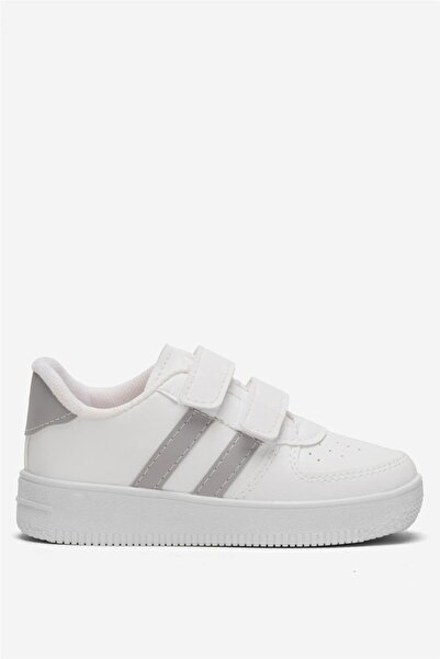 Liger Çocuk Sneaker Spor Ayakkabı BEYAZ - FÜME