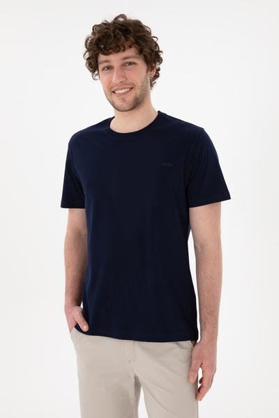 U.S. Polo Assn. Erkek Regular Fit Bisiklet Yaka Lacivert Basic Tişört 50305928-VR033