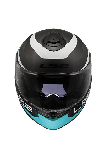 LS2 STROBE 2 ÇENE AÇILIR KASK VICTORY MAT TITANIUM BEYAZ METAL MAVİ