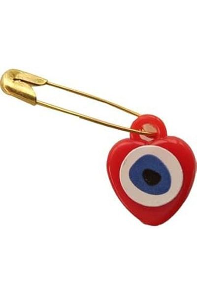 Acar Süs My ingenuity - red evil eye beaded safety pin