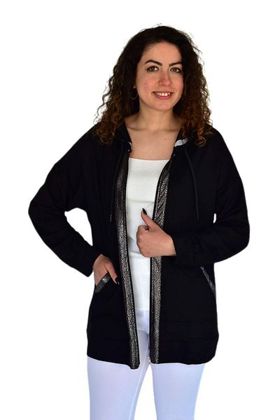 wearon tekstil Women's Sports Hooded Zipper Cardigan Bgl-St04263