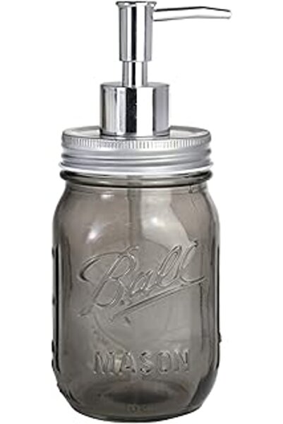 Bosphorus Cam Sıvı Sabunluk,çiçek Desenli 8x8x10cm 420ml