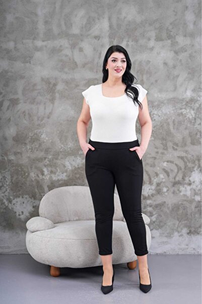 Melis Designer Large Size Double Leg Trousers