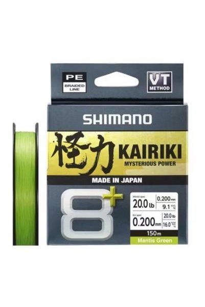 Shimano Kairiki 8+ 150 Mt 0.20mm İp Misina Mantis Green