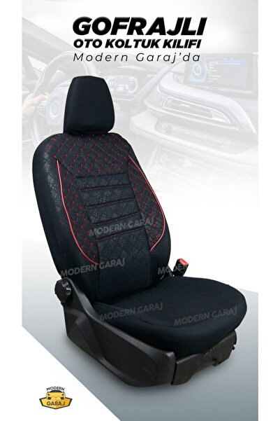 Modern Garaj Renault Megane 1-2-3, Fluence,clio 1-2-3-4, Symbol Uyumlu Gofrajlı Oto Koltuk Kılıfı Seti