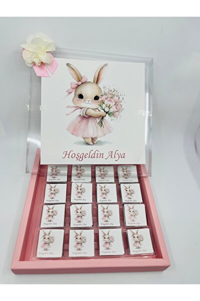 Lavin Çikolata 25 Adet Tavşancıklı Etiketli Bebek Çikolatası