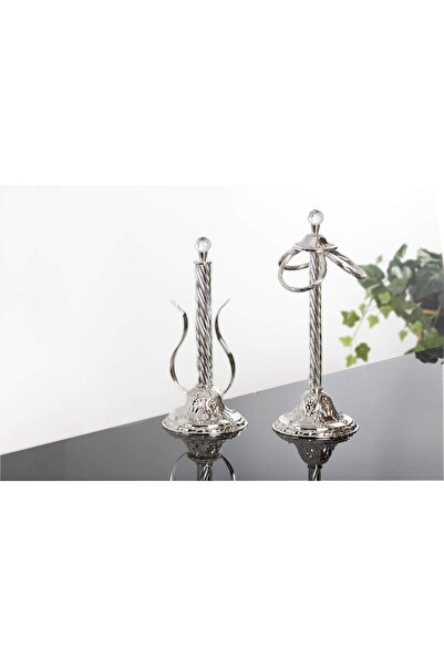 BULUTHOMEAKSESUAR Silver 2-Piece Towel Holder Set