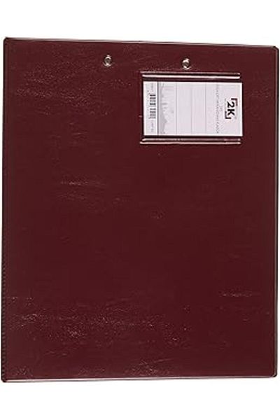 Mu Art Ahşap 2K 295B Biala Double Mechanism Folder Secretary and 4 Ring Mechanism, Burgundy