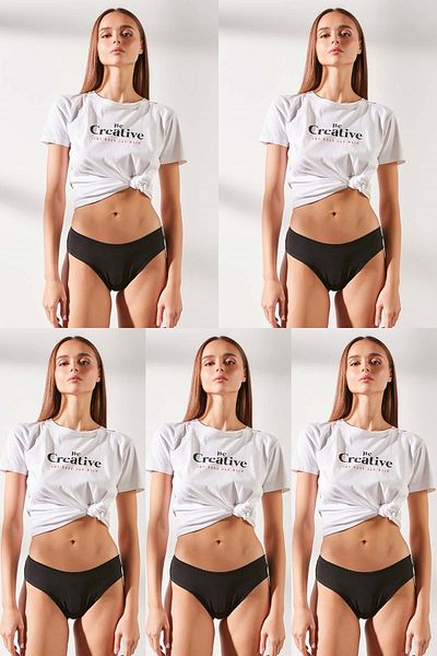 C&City 5er-Pack brasilianische Höschen 590 Schwarz