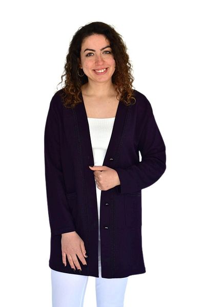 Nazal Women's Mother Seasonal Buttoned Pocket Cardigan Bgl-St04313