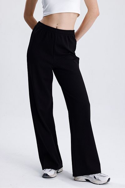 FV High Waist Twill Summer Loose Wide Leg Palazzo Trousers