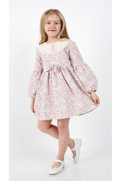 ESİLA KİDS Rochie fetita cu imprimeu floral cu guler bebe