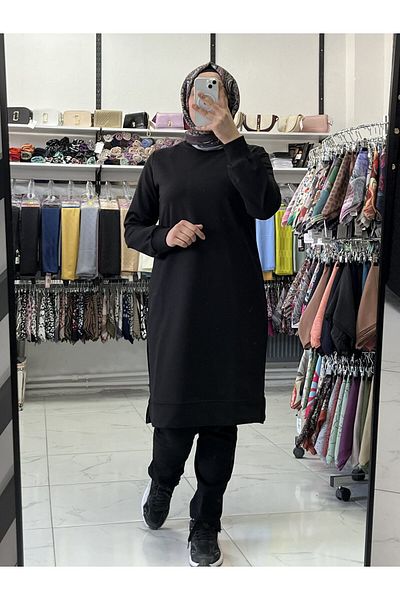 Zeynep Butik Ayşe Akay 100cm Compact Combed Cotton Tunic - Two Yarn Fabric 1651