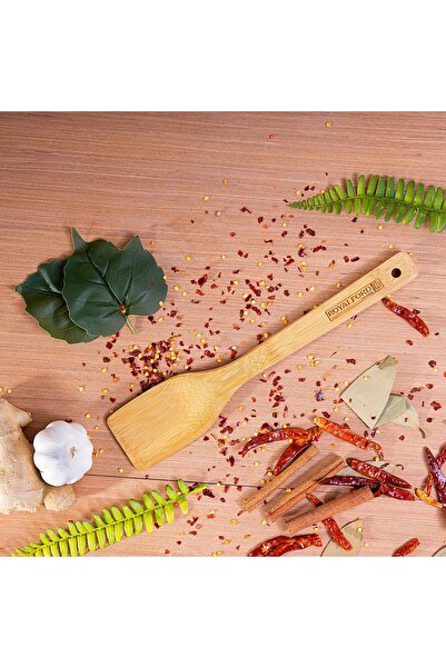 ROYALFORD RF5112 أداة التقليب المسطحة المصنوعة من الخيزران