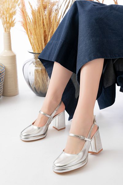 Egepass Platform Heeled Sandals - Ankle Strap Mixed Aesthetic Evening Dress Women's Shoes