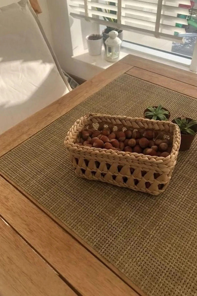 MİEN HOME Organizator multifuncțional pentru coșuri din răchită