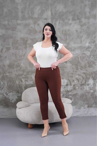 Melis Designer Large Size Double Leg Trousers