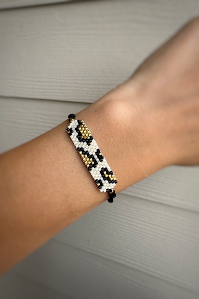 Afrika Butik Leopar Desenli Miyuki Bileklik