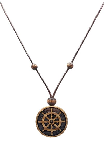 Sipylum Dharmachakra Boncuklu Ahşap Kolye, Buda, Budha, Buddha, Chakra, Yoga,...