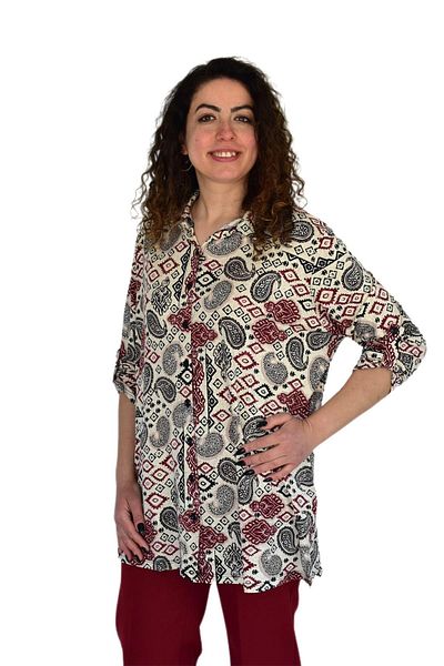 BAGLAN Γυναικεία Μπλούζα Βισκόζης Plus Size BGL-ST04253