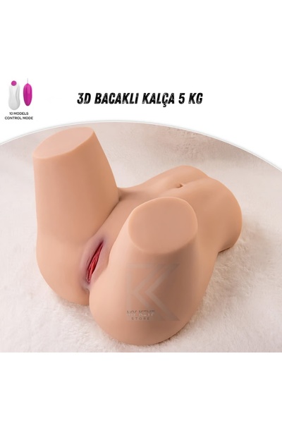 Yarım Bacaklı Masturbator Manken Kalça Büyük Boy Çift Girişli Titreşimli 5 Kg