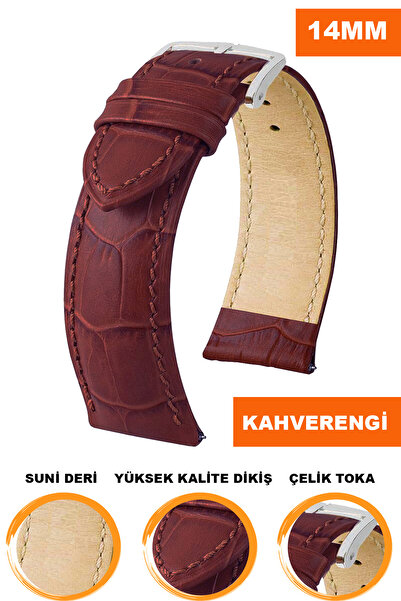 COBRA 14 ملم فوسيل، لحام، كاسيو، سيكو، أوميغا، أرماني ساتي حزام جلدي متوافق PUCRC14MM