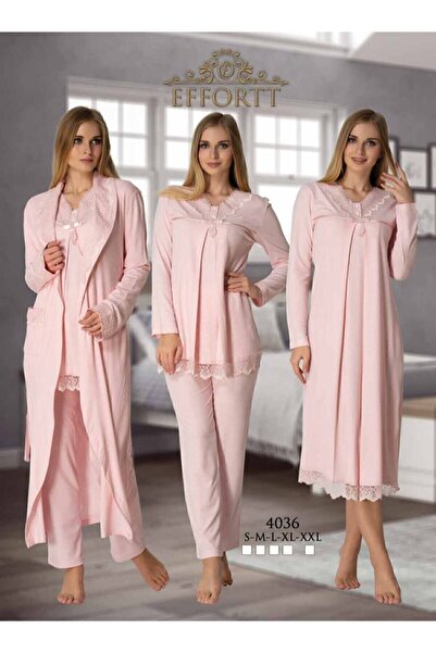 Effortt طقم بيجامات نوم للنساء للحوامل والحوامل مكون من 4 قطع