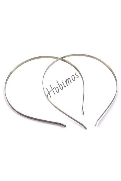 Hobimos 12Pcs 4 mm Nickel Plated Wire Crown - 4mm X 12 cm Unadorned Bridal Crown