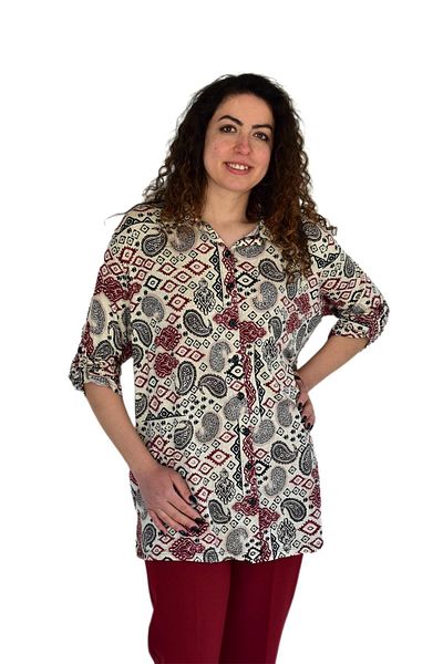 BAGLAN Γυναικεία Μπλούζα Βισκόζης Plus Size BGL-ST04253