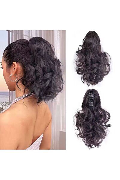 Suzan Peruk Postiş Mandallı Tokalı At kuyruğu - Topuz yapılabilir Gerçek saç ...