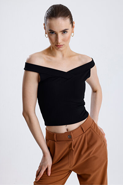 FV Women's Bustier Crop Corded Front Back V