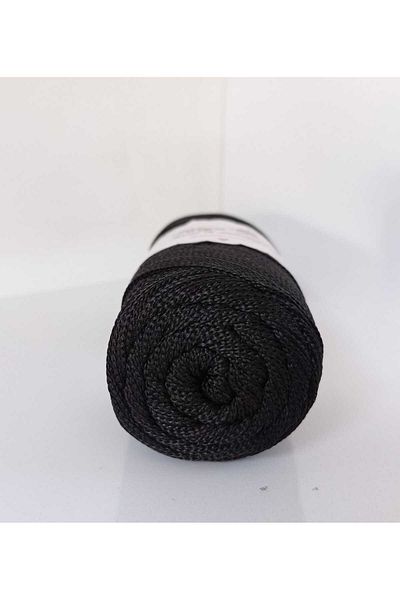 rüya hobi (5 τεμάχια) Λεπτό Πολυεστέρας Μακραμέ 100 gr Κλωστή Τσάντας Μαύρο Χρώμα