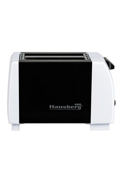 Hausberg Prajitor de paine HB-150NG, 750W, 7 setari, 2 felii, oprire automata, Negru-Alb