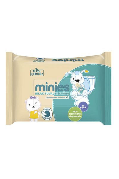 Minies 60 Pack Wet Toilet Paper