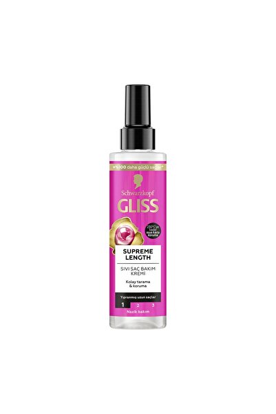Gliss Supreme Length Sıvı Saç Bakım Kremi - Biotin Kompleksi ve Şakayık Çiçeği Özü ile 200 ml