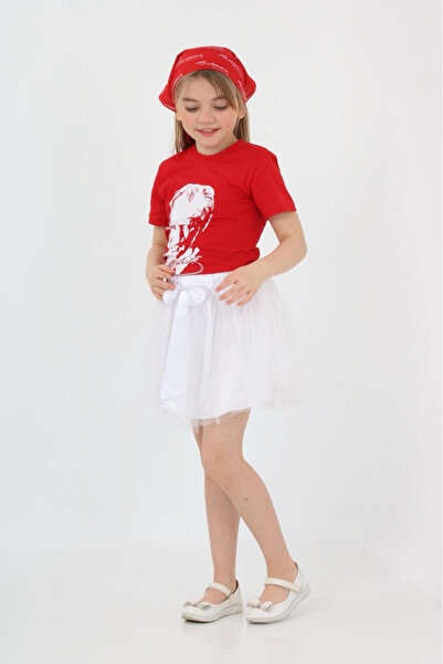 ENDESTORE تنورة تي شيرت علوية سفلية للفتيات 23 أبريل