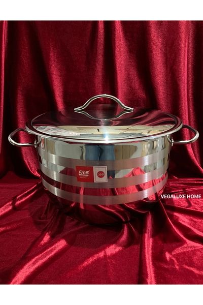 FMS 30 cm Luxury Steel Deep Pot