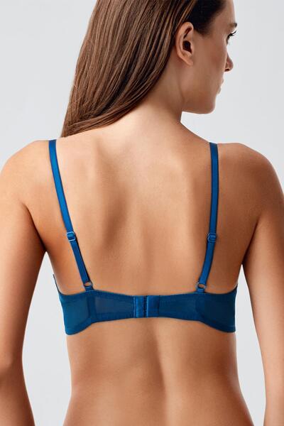 C&City Бюстгальтер з мереживними деталями Push Up C18415 Антрацит