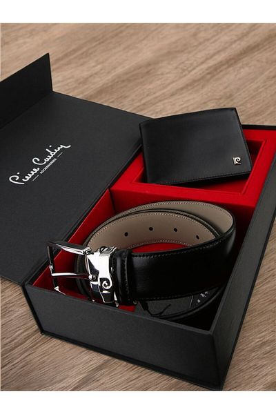 Pierre Cardin Men's Special Gift Boxed Belt Wallet Set of 2 Groom