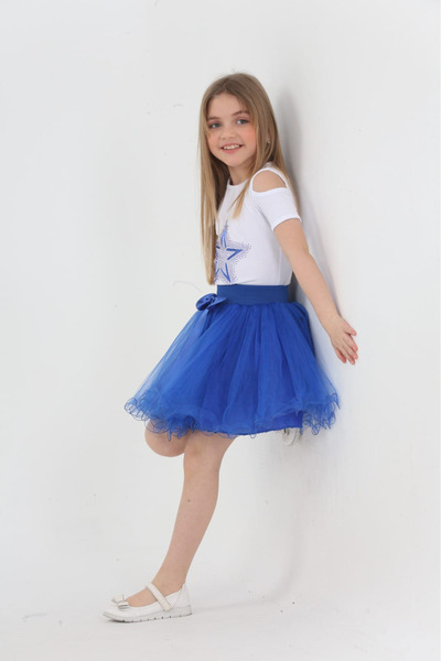 YCN GİYİM GIRL'S BOTTOM TOP SET T-SHIRT SKIRT 23 APRIL