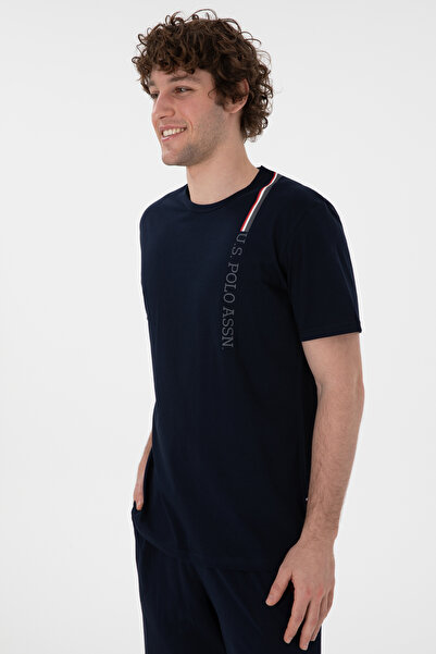 U.S. Polo Assn. Erkek Bisiklet Yaka Lacivert Pijama Takımı 50309355-VR033