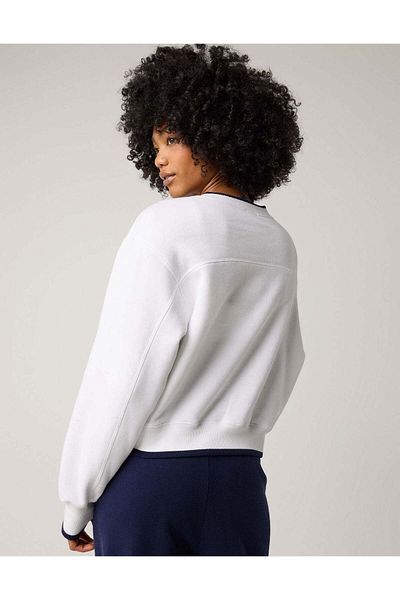 AMERICAN EAGLE OFFLINE By Aerie Cloud Fleece V-Neck Crew Sweatshirt