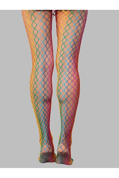 RENKLİFİRSATLAR Γυναικεία Rainbow Colors Double Special Design Πολύχρωμες φανταχτερές κάλτσες σώματος Νέα σεζόν