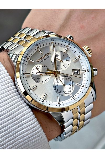 Quantum Function 10 Atm Waterproof Steel Band Steel Case Men Wrist Watch 1008.230