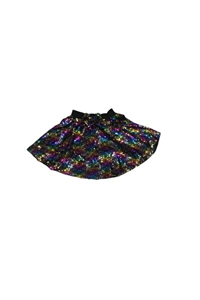 YCN TEKSTİL Girl's Double Sided Sequin Sequin Skirt