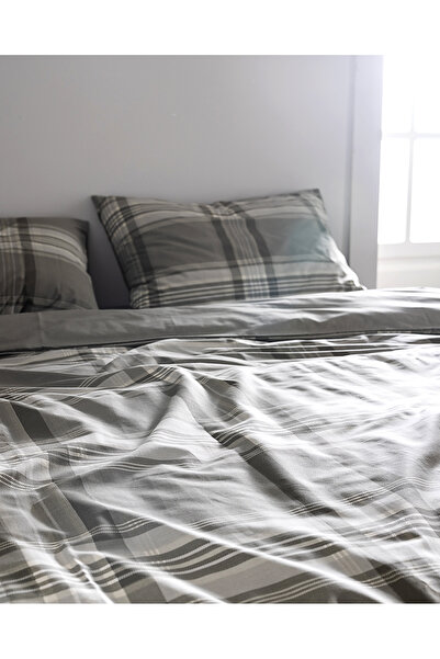 Madame Coco Rhone Çift Kişilik Pamuklu Baskılı Nevresim Takımı - Haki